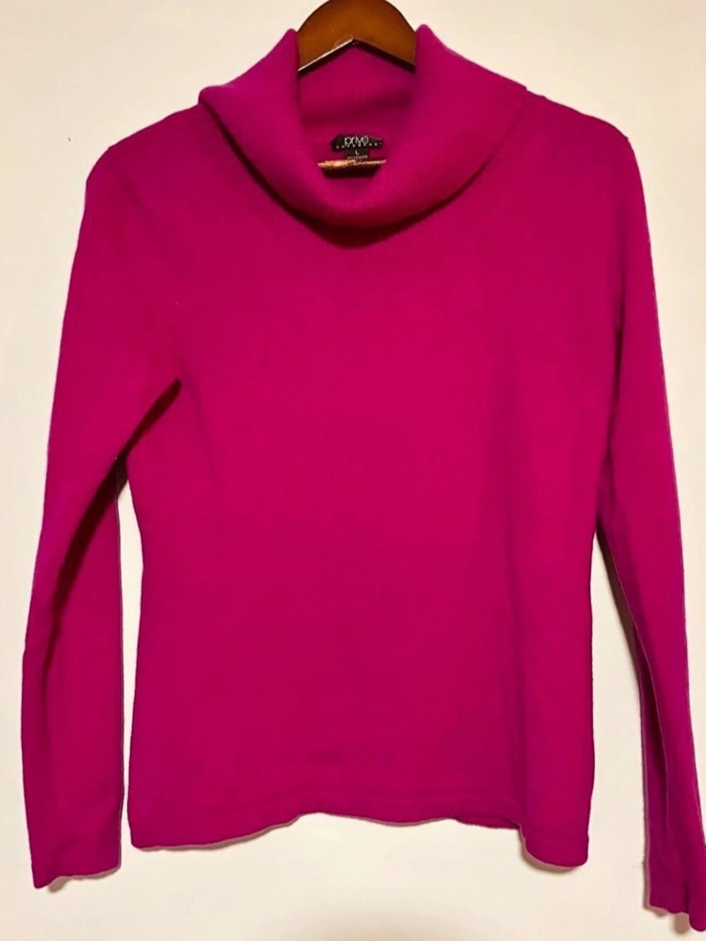 Prive Cowl Neck Sweater in Purple Size Large